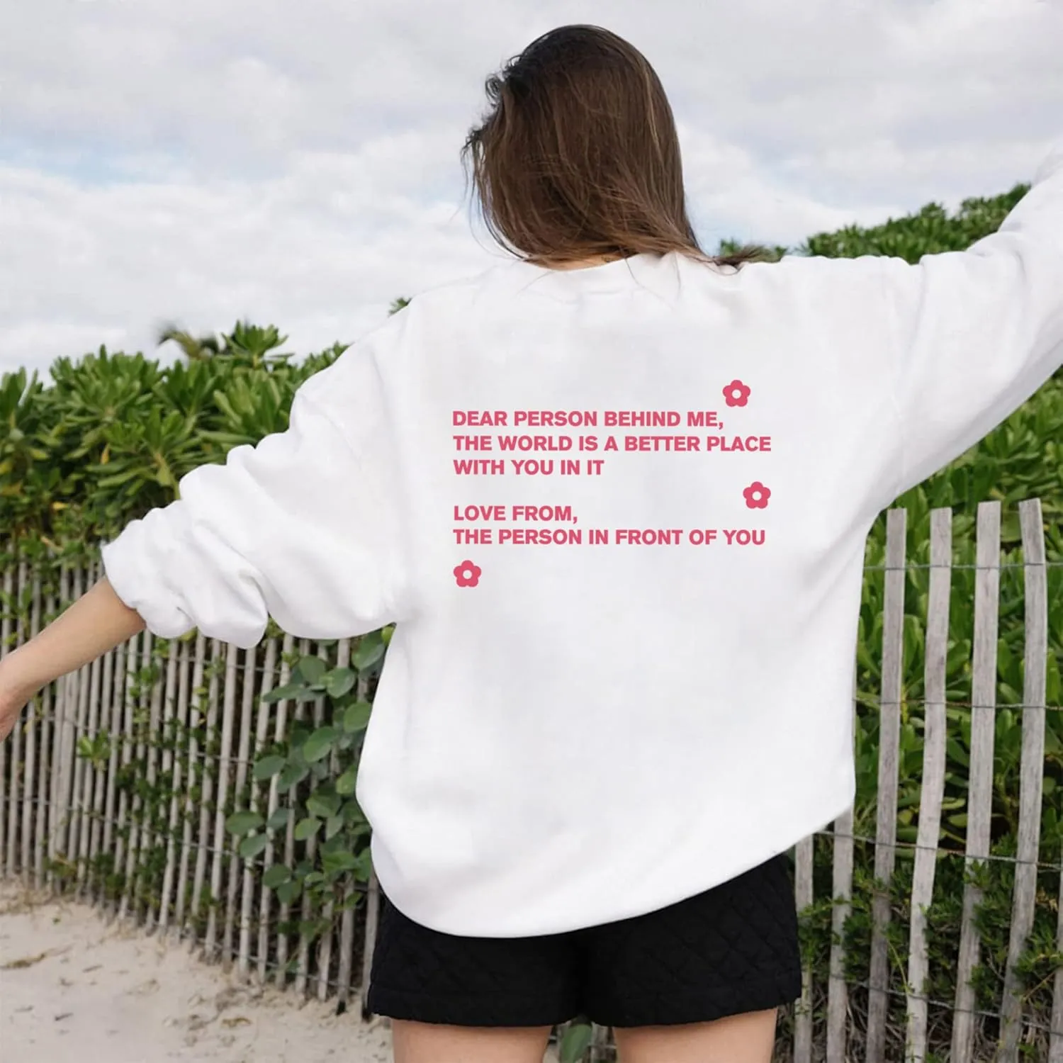 LASFOUR Have A Good Day Hoodies With Sayings On Back for Teen Girls, Trendy Sweatshirts for Teen Girls, Preppy Sweatshirts