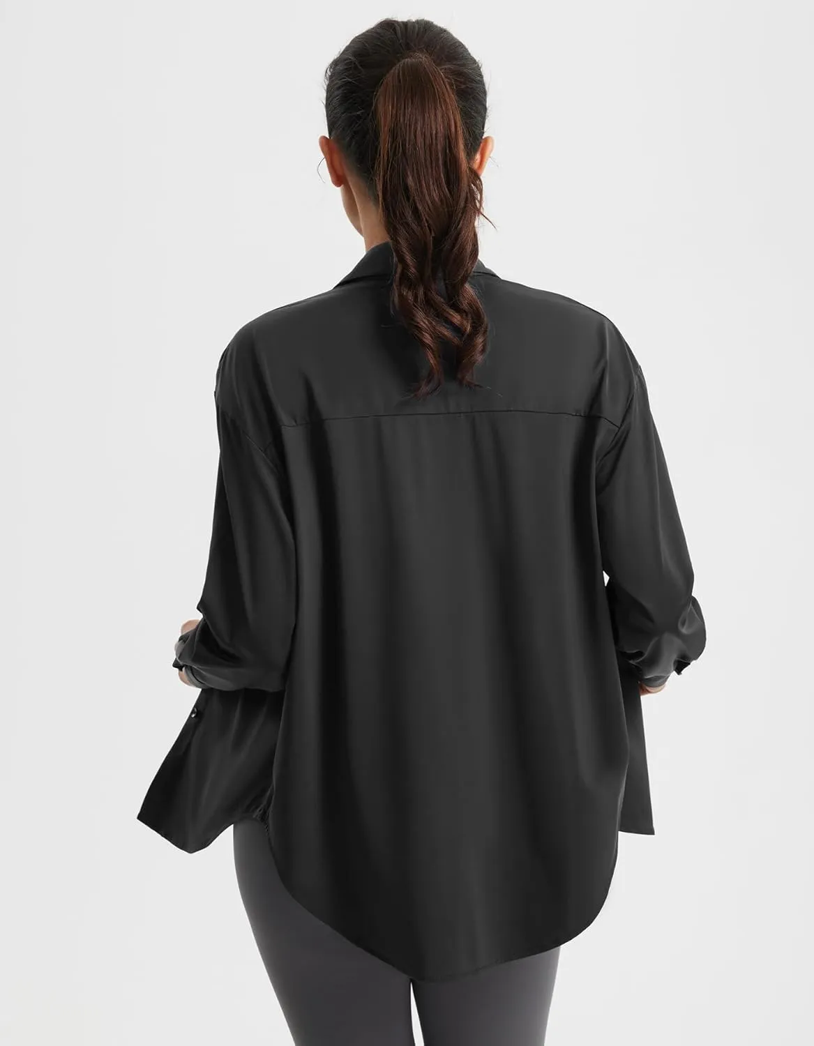 Libin Women's UPF 50  Long Sleeve UV Sun Protection Shirts Quick Dry Button Down Dress Swim Beach Cover Up for Hiking Fishing