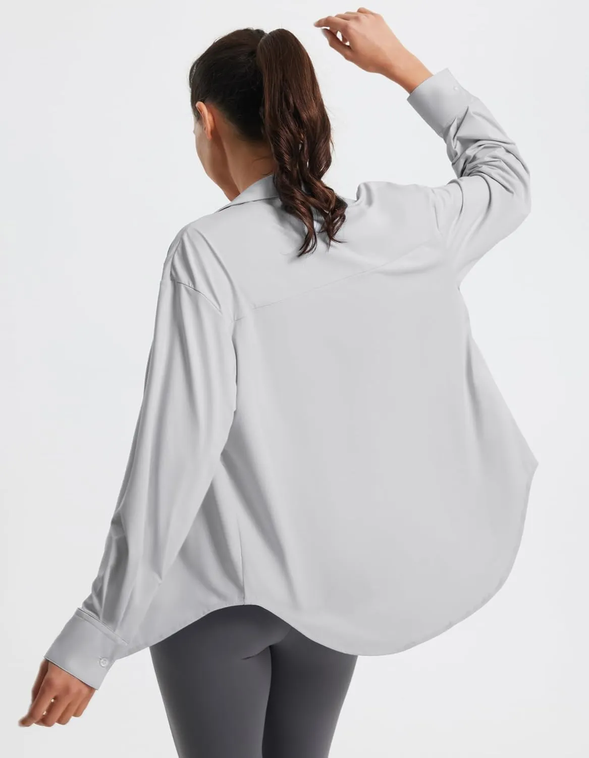 Libin Women's UPF 50  Long Sleeve UV Sun Protection Shirts Quick Dry Button Down Dress Swim Beach Cover Up for Hiking Fishing