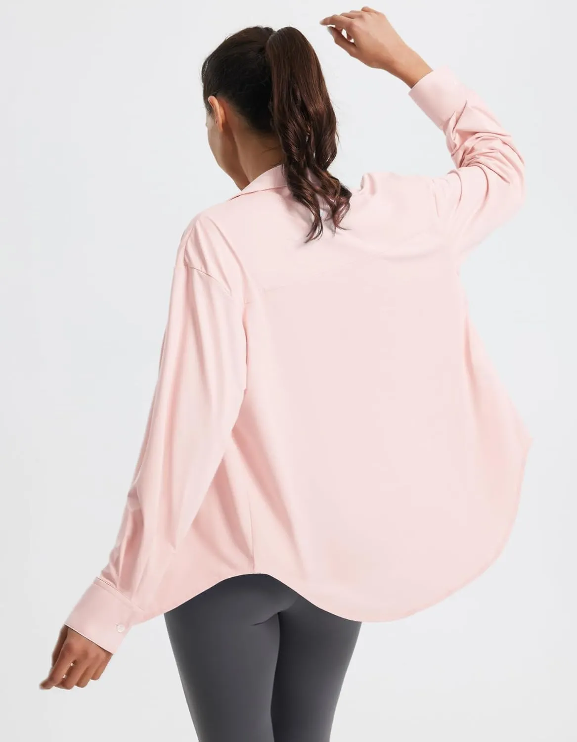 Libin Women's UPF 50  Long Sleeve UV Sun Protection Shirts Quick Dry Button Down Dress Swim Beach Cover Up for Hiking Fishing