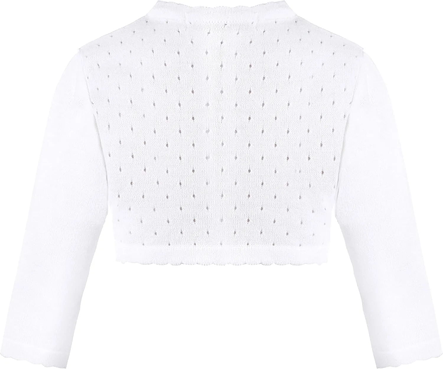 Lilax Baby Girls' Knit Long Sleeve One Button Closure Bolero Shrug