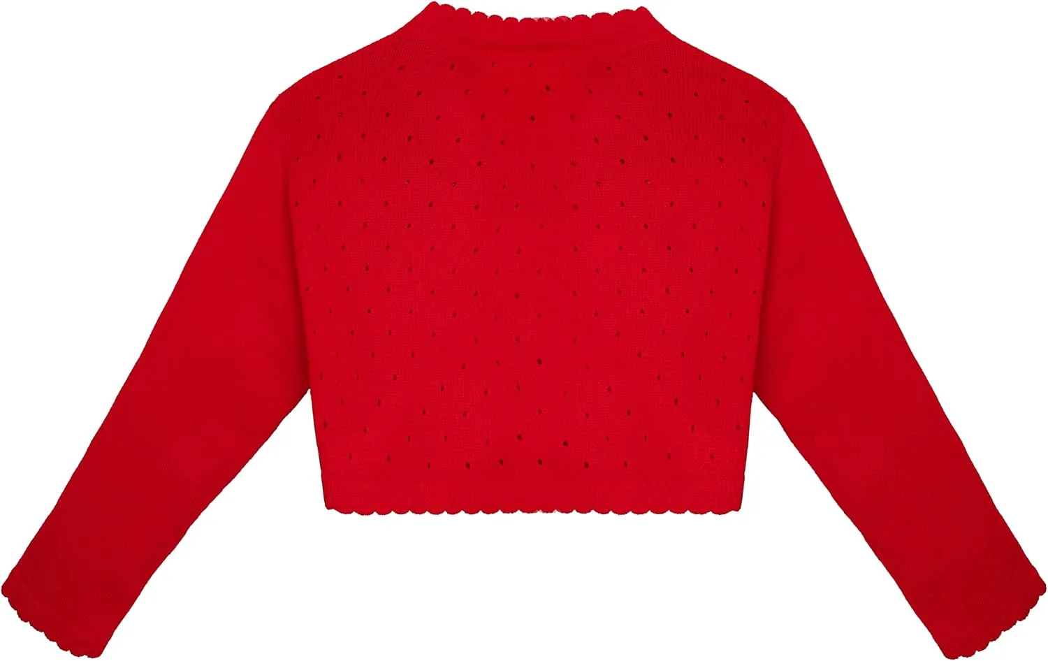 Lilax Baby Girls' Knit Long Sleeve One Button Closure Bolero Shrug