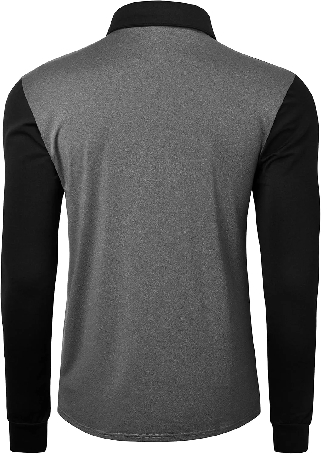 Long Sleeve Polo Shirts for Men Casual Dress Polo Tee Shirts Lightweight Quick Dry Collared Golf Shirt