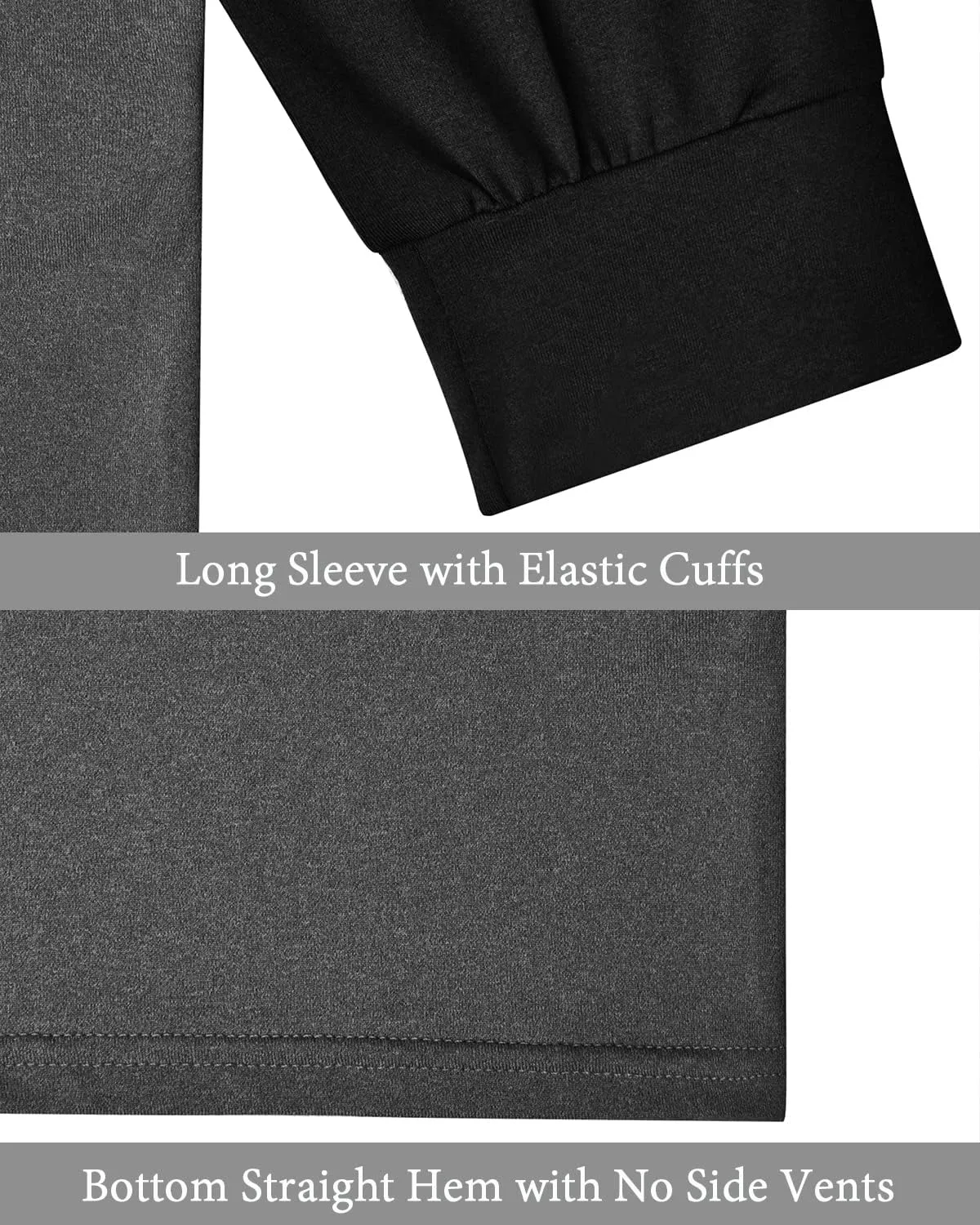 Long Sleeve Polo Shirts for Men Casual Dress Polo Tee Shirts Lightweight Quick Dry Collared Golf Shirt
