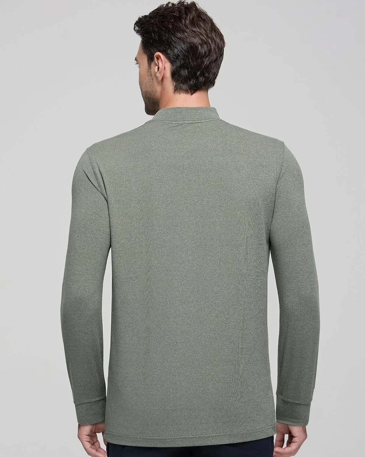 Long Sleeve Shirts for Men Mock Turtleneck Moisture Wicking Business Casual Pullover Undershirts Mens Tee Shirt Top