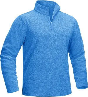 MAGCOMSEN Men's Shirts 1/4 Zip Fleece Pullover Mid-Weight Long Sleeve Sweatshirts Athletic Shirts