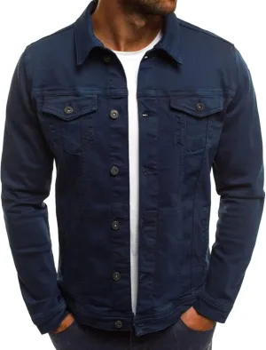 Maiyifu-GJ Men's Distressed Denim Jacket Long Sleeve Button Down Jean Coat Fashion Casual Slim Fit Trucker Biker Jackets