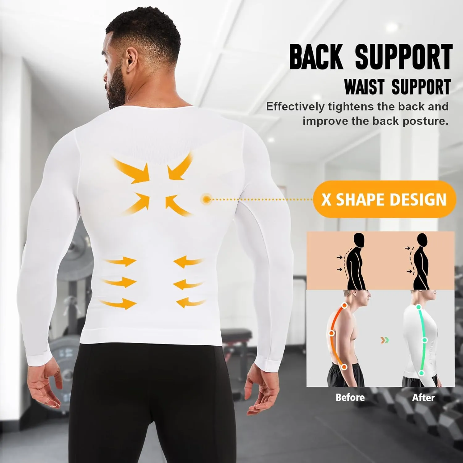 MEETWEE Compression Shirt Men, Long Short Sleeve Athletic Workout Shirt Base Layer Undershirt for Sport Running Fitness