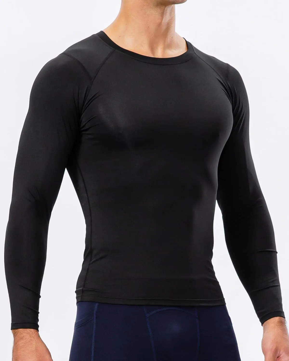 Men's Compression Shirt Long Sleeve Cool Dry Workout Athletic Base Layer Undershirts for Running Basketball Cycling