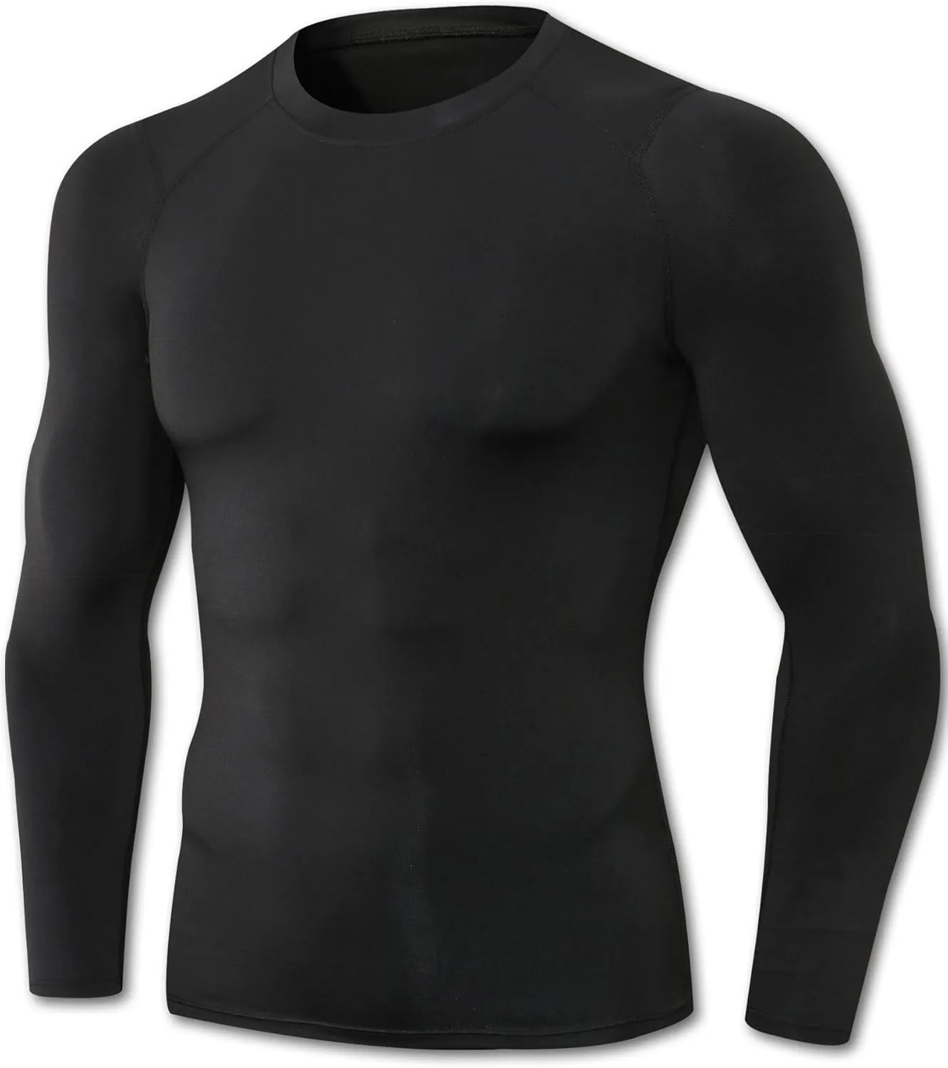 Men's Compression Shirt Long Sleeve Cool Dry Workout Athletic Base Layer Undershirts for Running Basketball Cycling