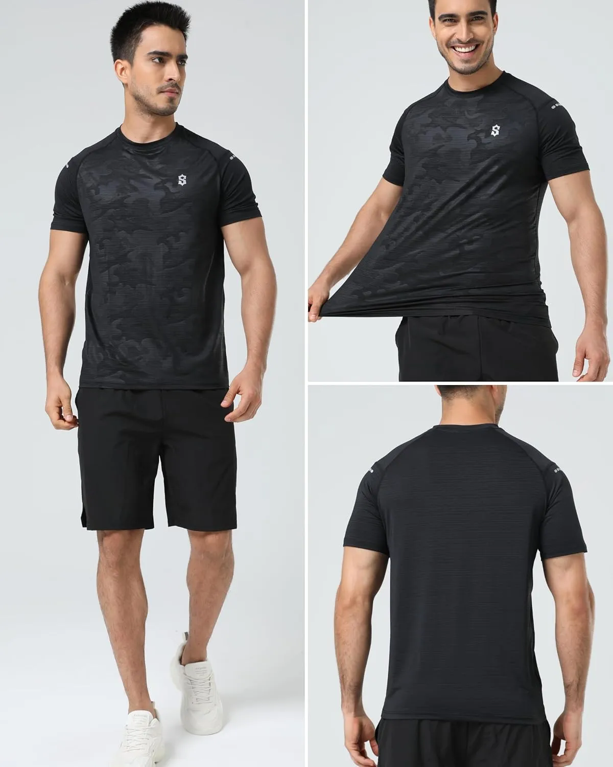 Men's Dry Fit Workout Shirts - Moisture-Wicking, Quick-Dry, 4-Way Stretch Premium Athletic Tees for Running & Sports
