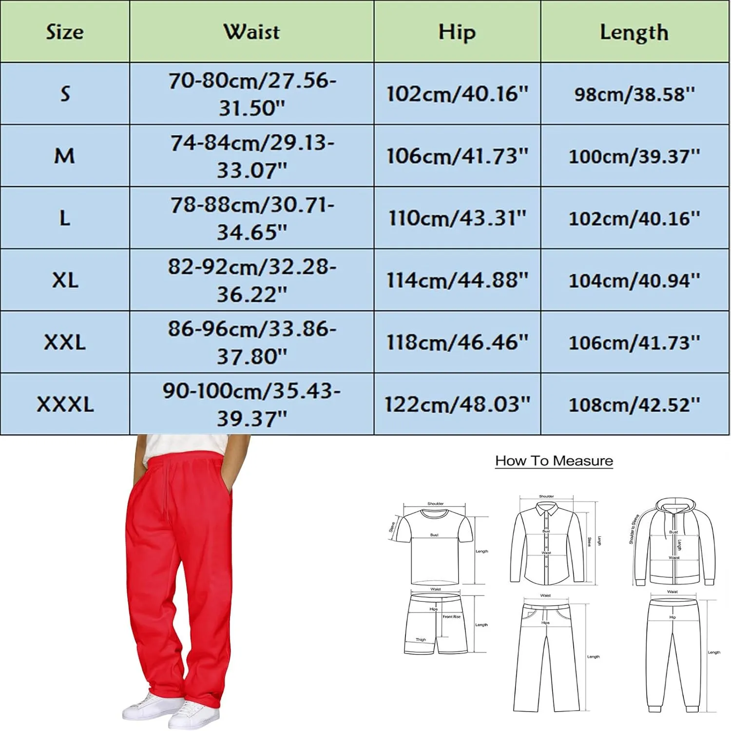 Men's Fashion Sweatpants Stretch Elastic Waist Joggers Running Workout Gym Track Golf Pants Work Multi Pockets