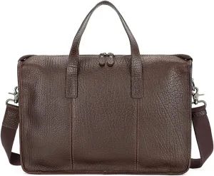Men's Genuine Leather Briefcase, Laptop Messenger Bag with Adjustable Strap, for Business, Travel, and Office Use Briefcase