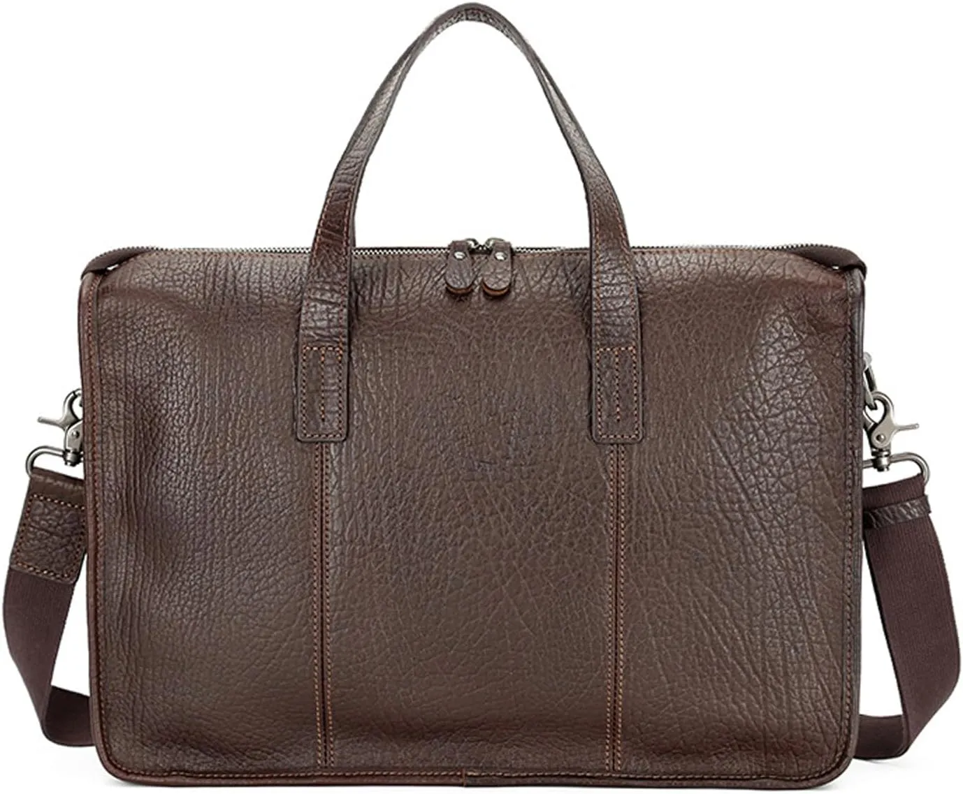 Men's Genuine Leather Briefcase, Laptop Messenger Bag with Adjustable Strap, for Business, Travel, and Office Use Briefcase