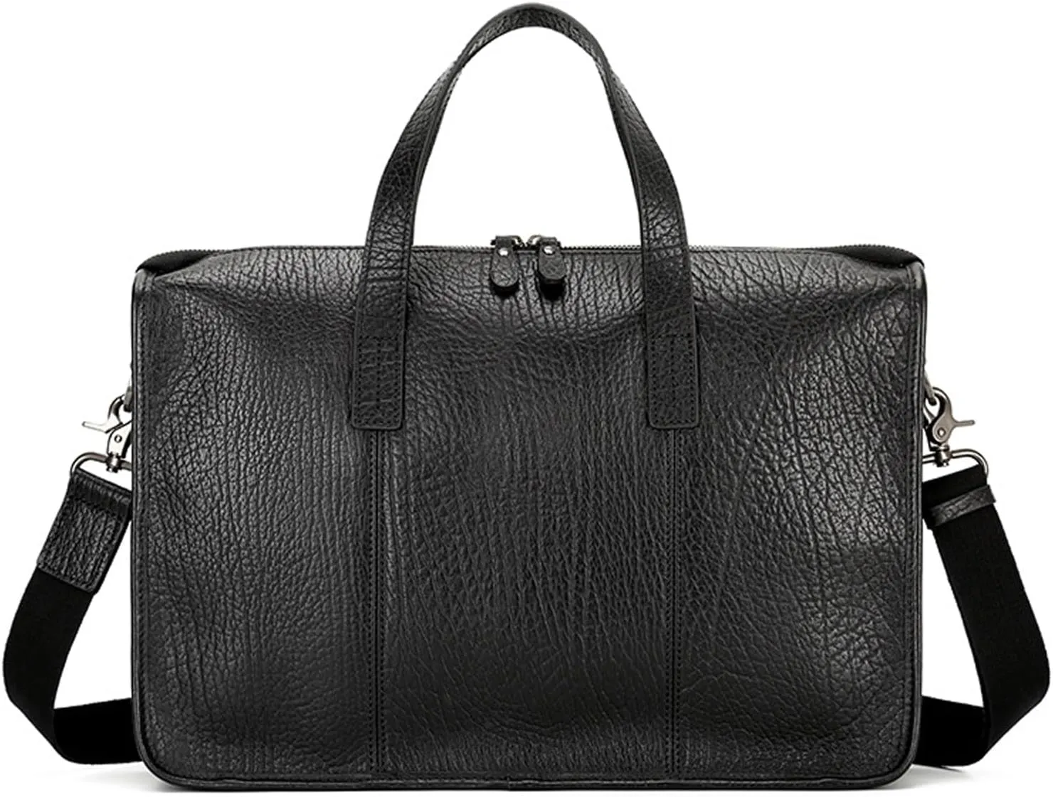 Men's Genuine Leather Briefcase, Laptop Messenger Bag with Adjustable Strap, for Business, Travel, and Office Use Briefcase