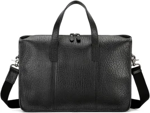 Men's Genuine Leather Briefcase, Laptop Messenger Bag with Adjustable Strap, for Business, Travel, and Office Use Briefcase