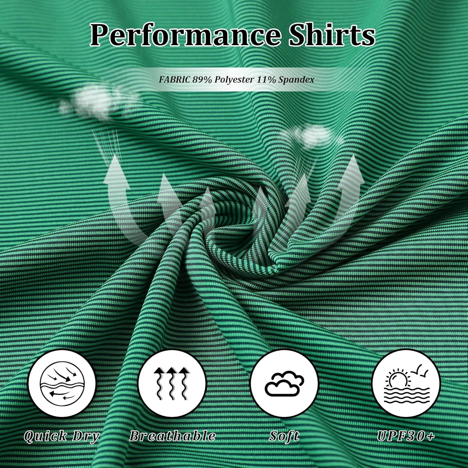 Mens Golf Shirts Long Sleeve Moisture Wicking Collared Work Business Casual Tennis Polo Shirts for Men