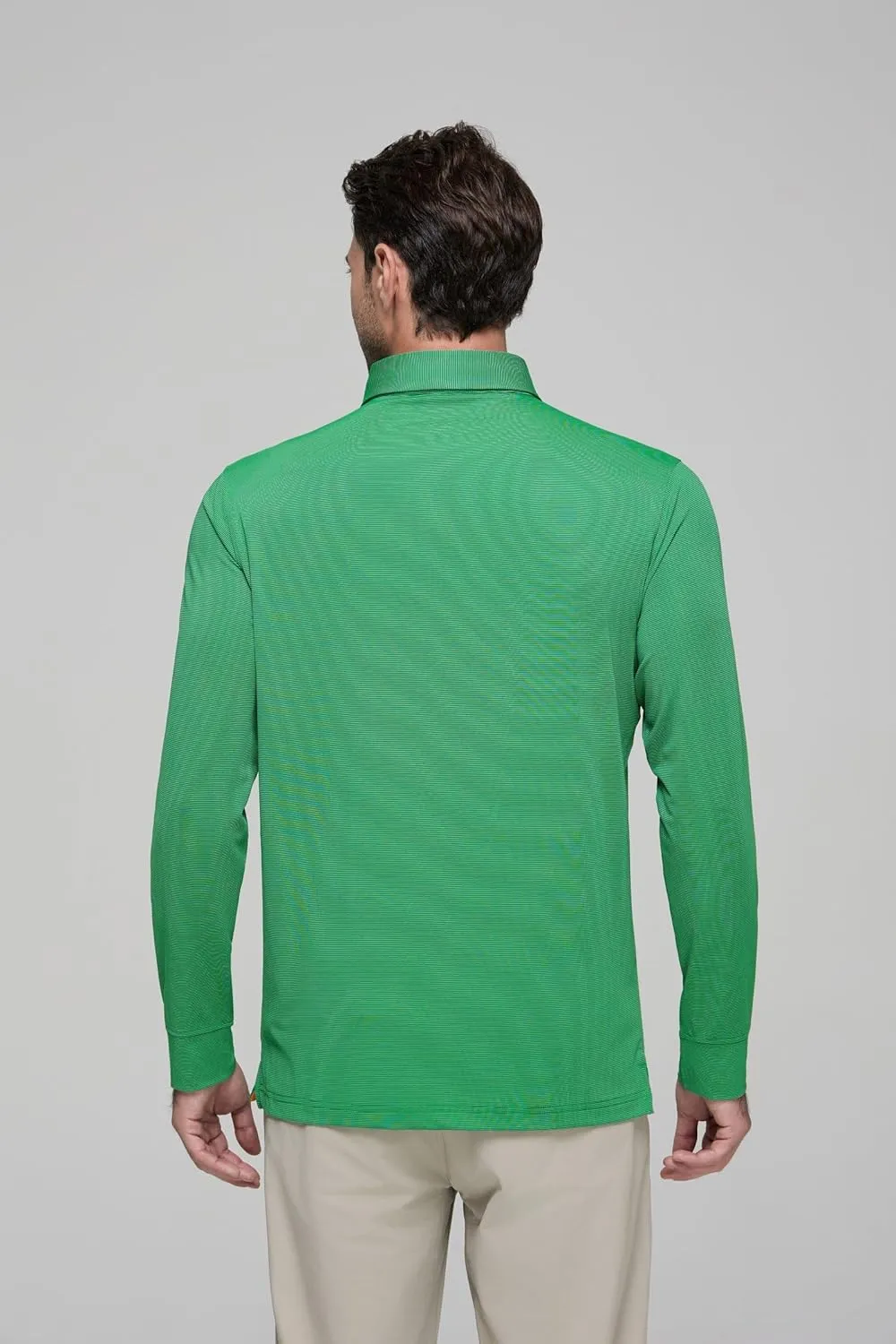 Mens Golf Shirts Long Sleeve Moisture Wicking Collared Work Business Casual Tennis Polo Shirts for Men