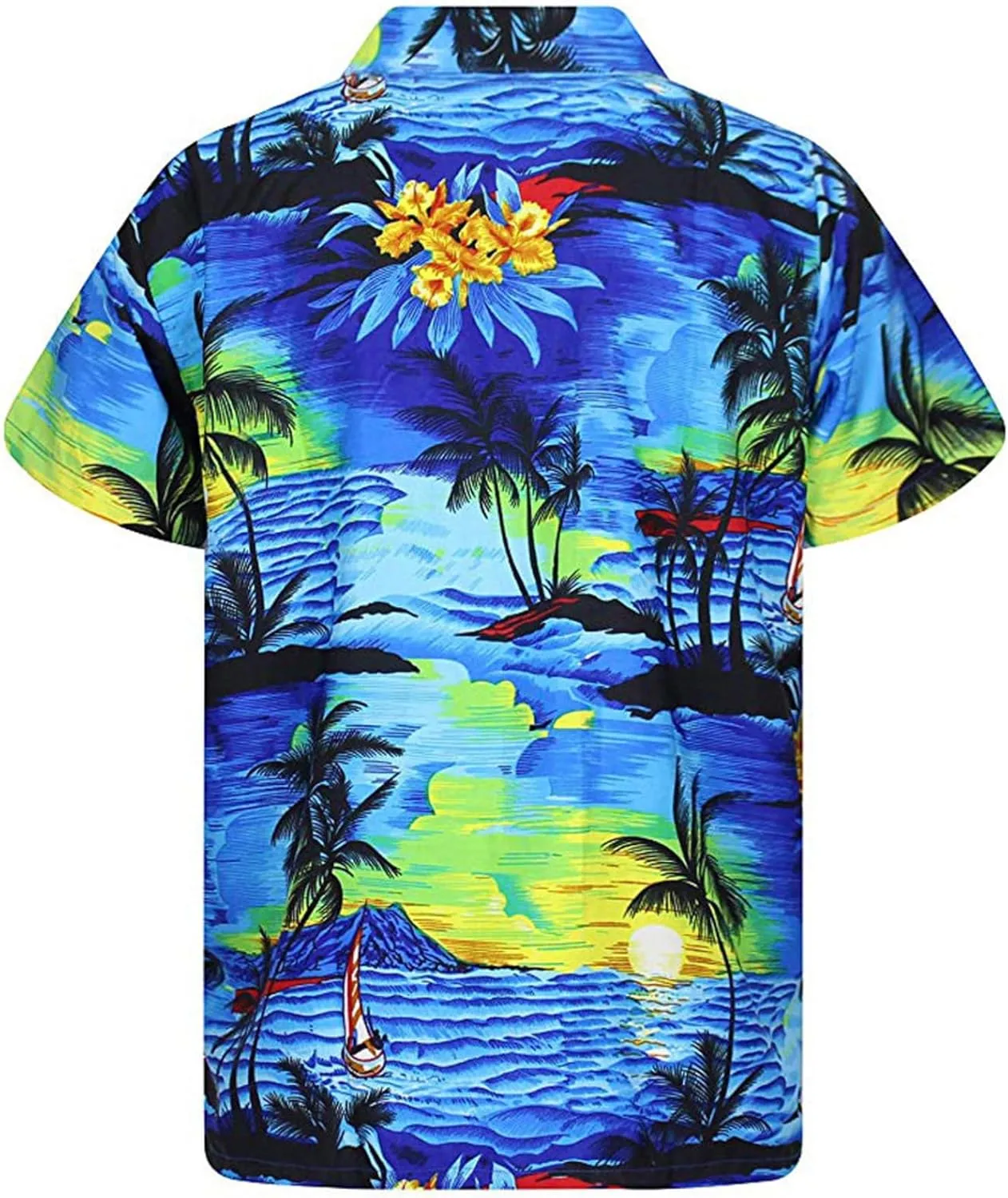 Men's Hawaiian Shirts Casual Button Down Shirts Tropical Beach Resort Short Sleeve