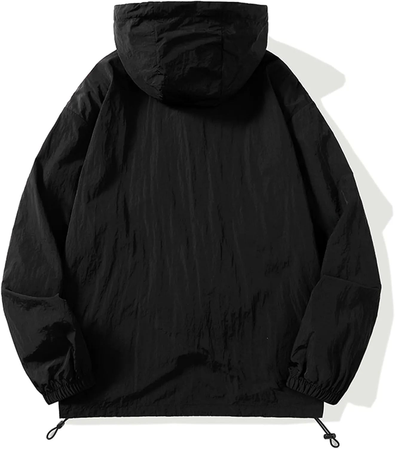 Men's Long Sleeve Sun Protection Oversized Pullover T-Shirt UPF 50  Performance Quick Dry Hoodies 1/4 Zip Hooded Tops
