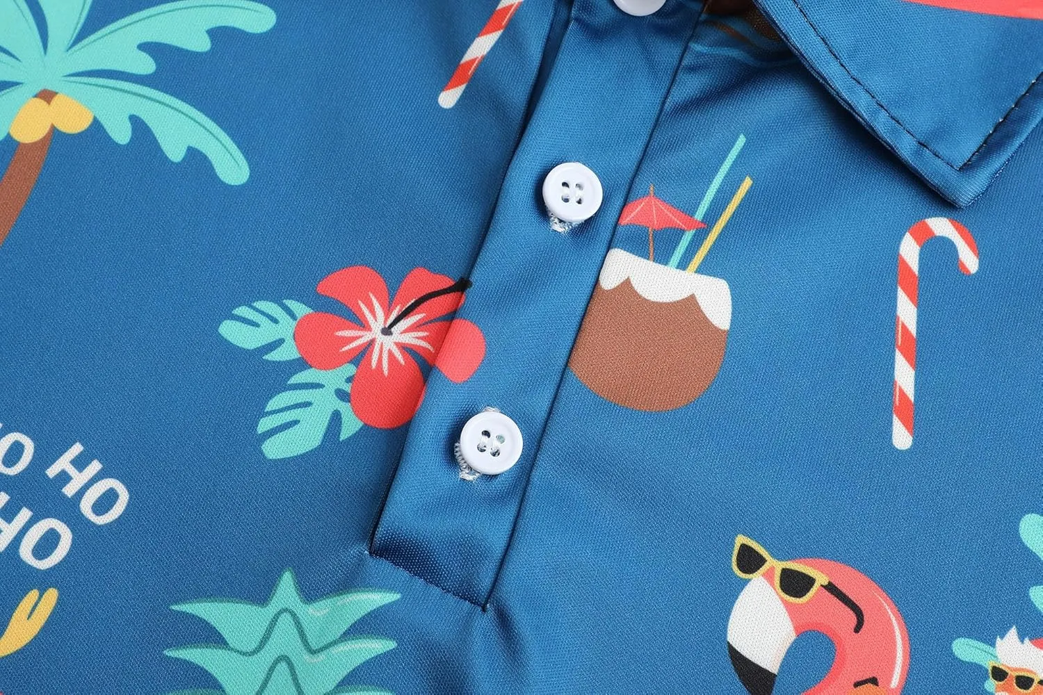 Men's Polo Shirts Funny Golf Shirts for Men Short Sleeve Hawaiian Print Performance Shirts