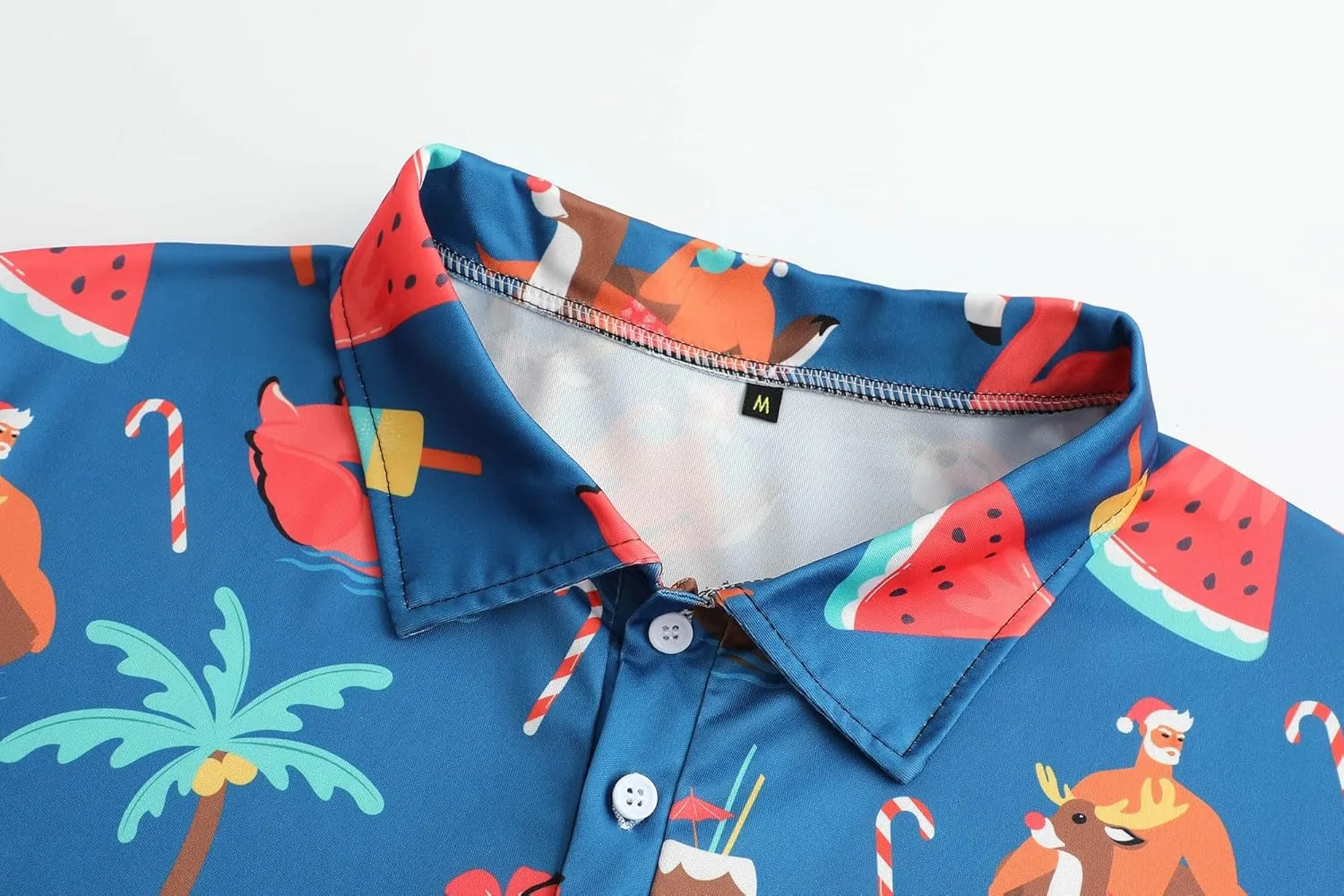Men's Polo Shirts Funny Golf Shirts for Men Short Sleeve Hawaiian Print Performance Shirts