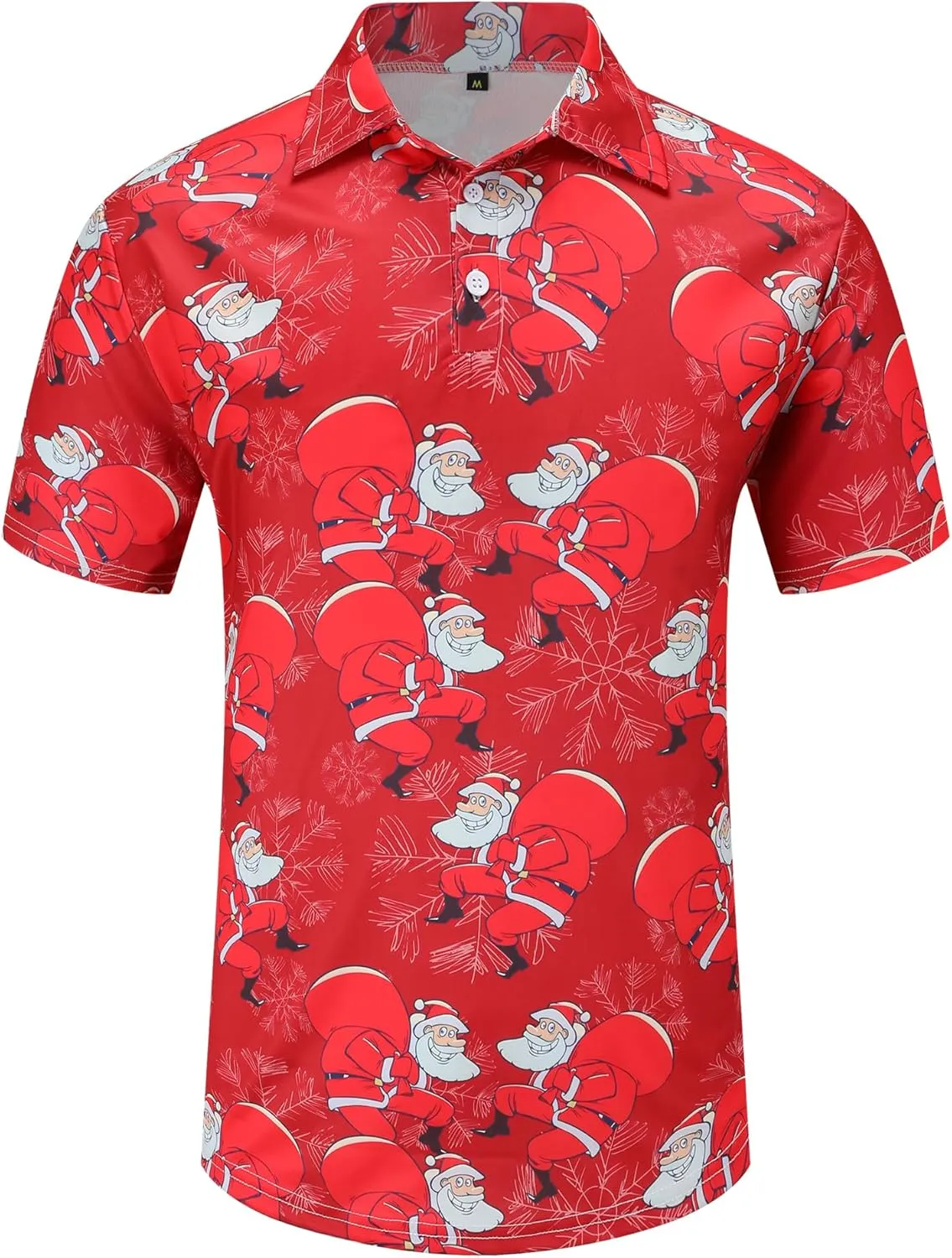 Men's Polo Shirts Funny Golf Shirts for Men Short Sleeve Hawaiian Print Performance Shirts