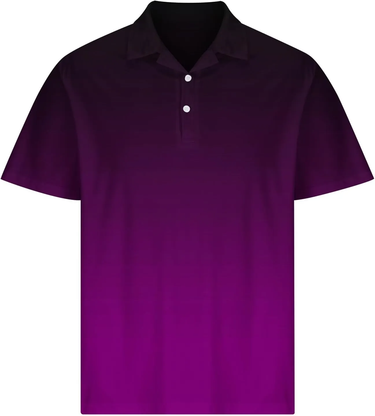 Mens Polo Shirts Short Sleeve Gradient Color Gym Workout Golf T-Shirt Casual Fashion V Neck Button Down Tops 2025