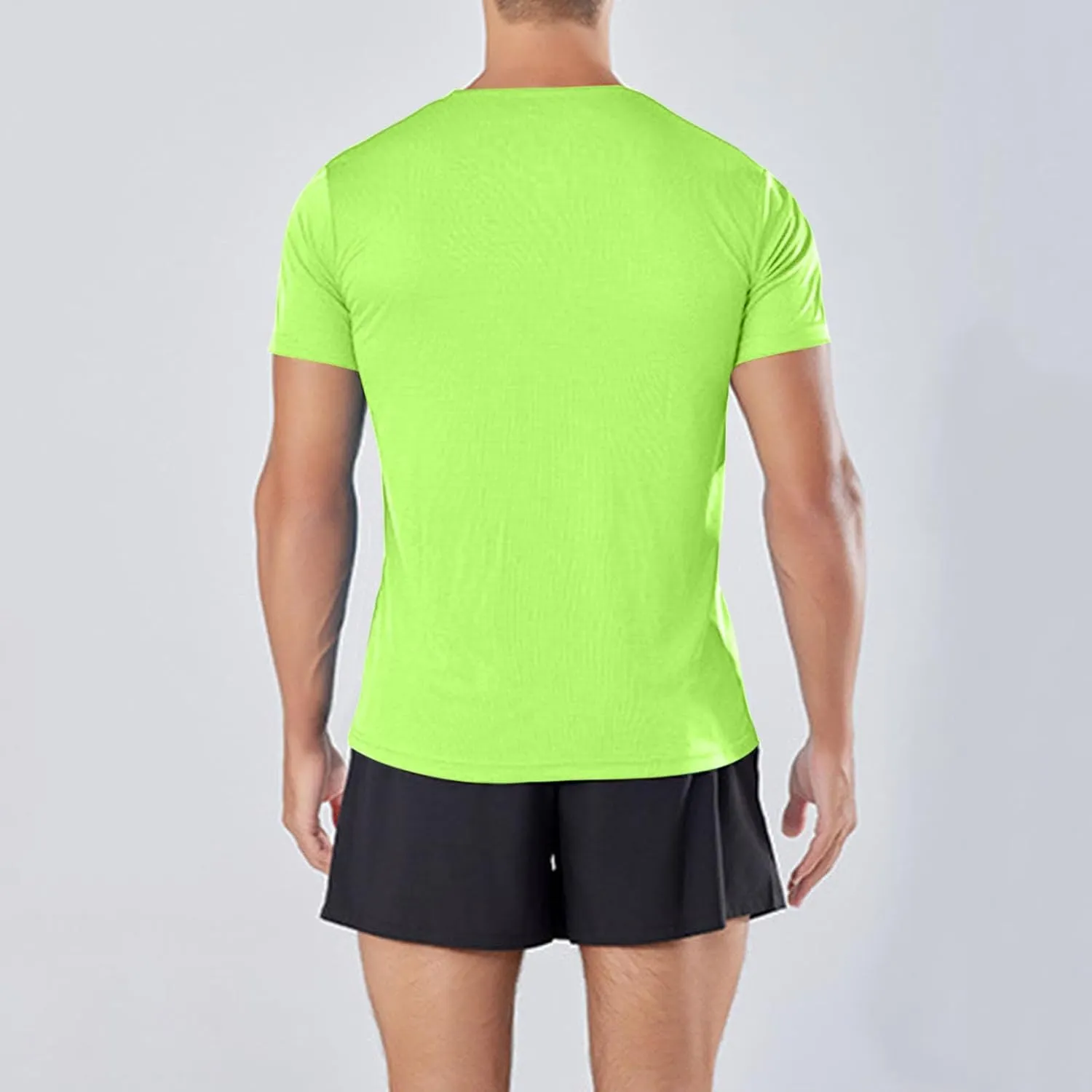 Men's Summer T-Shirts Casual Gym Moisture Wicking Shirts Stretch Quick Dry Workout Tshirts Hiking Athletic Shirt