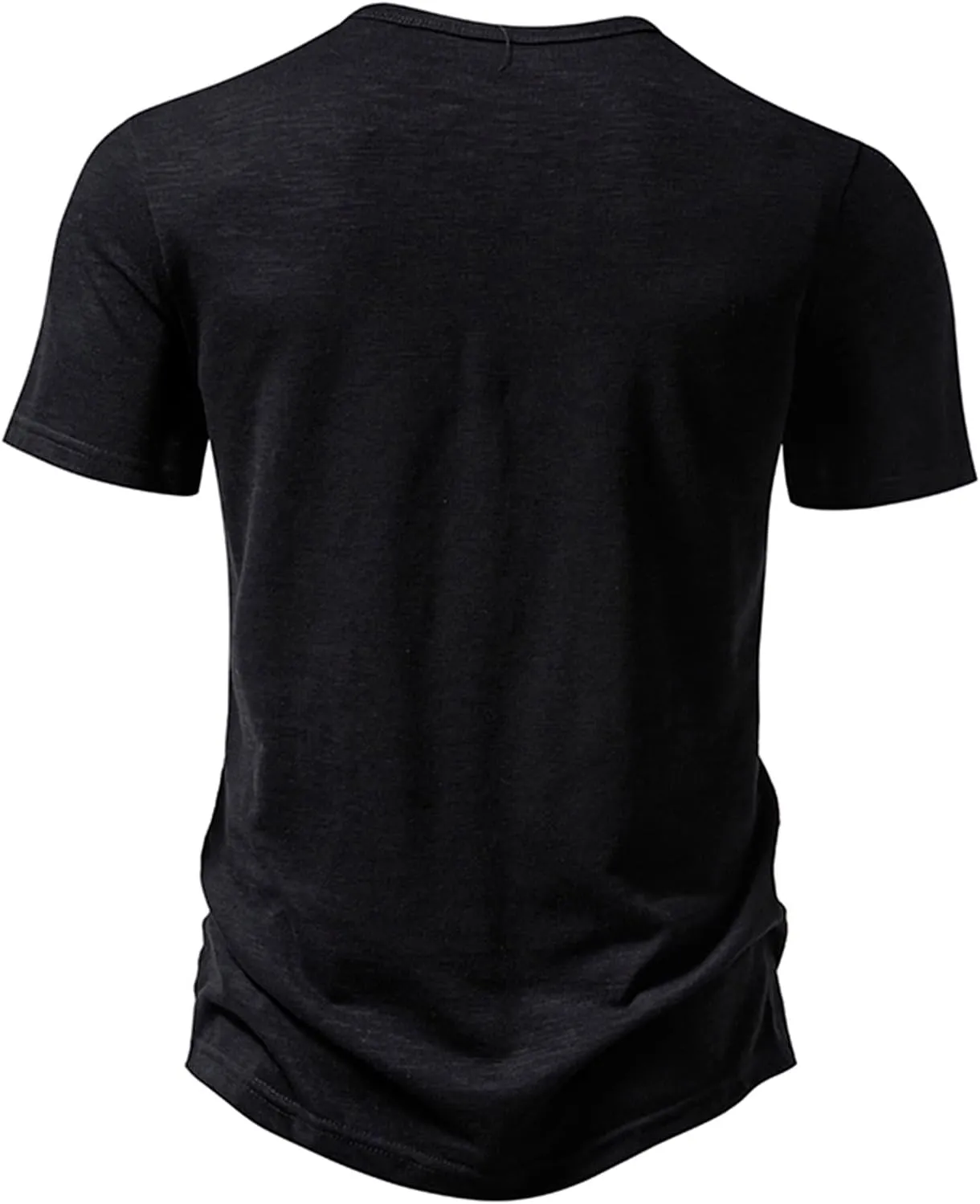 Men's V Neck Henley T-Shirts Classic Comfort Soft Regular Fit Short Sleeve Three Buttons Tops Quick Dry Sports Tees