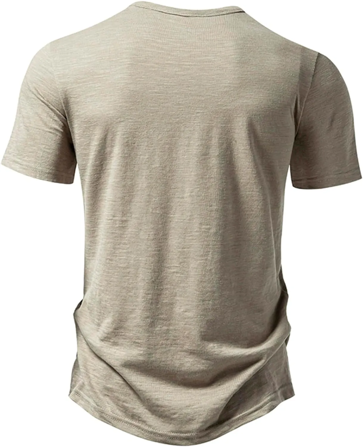 Men's V Neck Henley T-Shirts Classic Comfort Soft Regular Fit Short Sleeve Three Buttons Tops Quick Dry Sports Tees