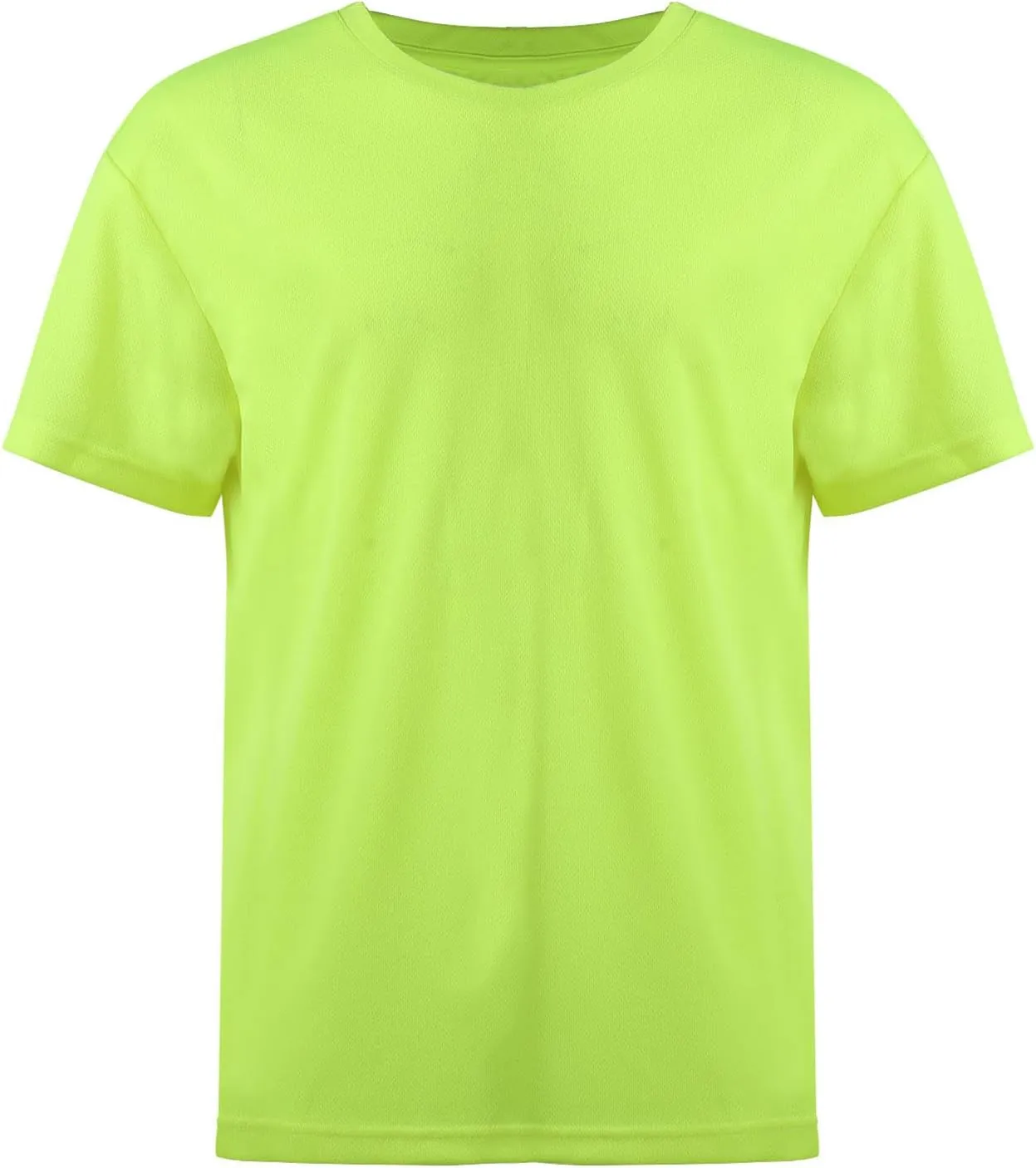 Men's Workout Running Shirts Crew Neck Short Sleeve T-Shirts Athletic Quick Dry Gym Shirts 5 Pack