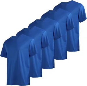 Men's Workout Running Shirts Crew Neck Short Sleeve T-Shirts Athletic Quick Dry Gym Shirts 5 Pack