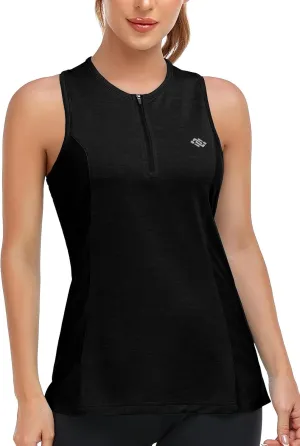 MoFiz Womens Golf Polo Shirts V Neck Athletic Tops Short Sleeve Activewear T-Shirts