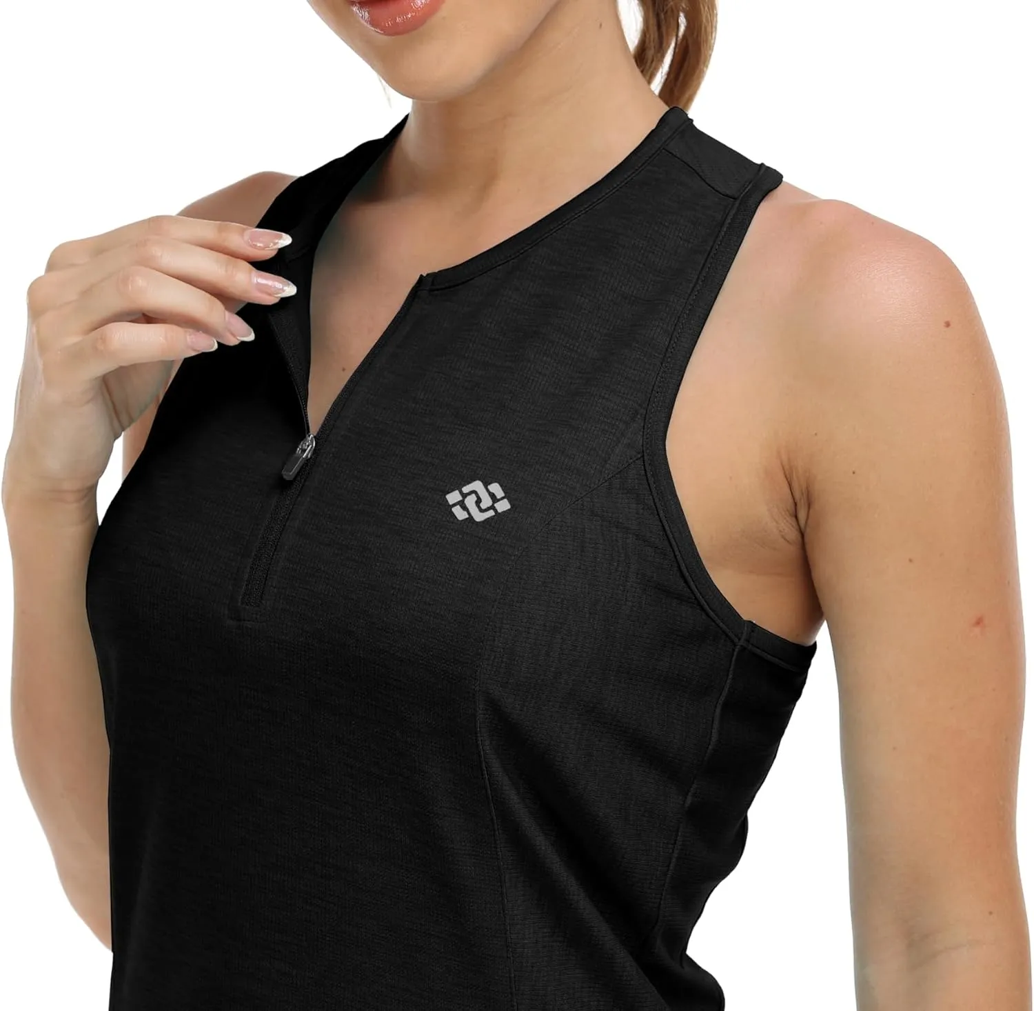 MoFiz Womens Golf Polo Shirts V Neck Athletic Tops Short Sleeve Activewear T-Shirts