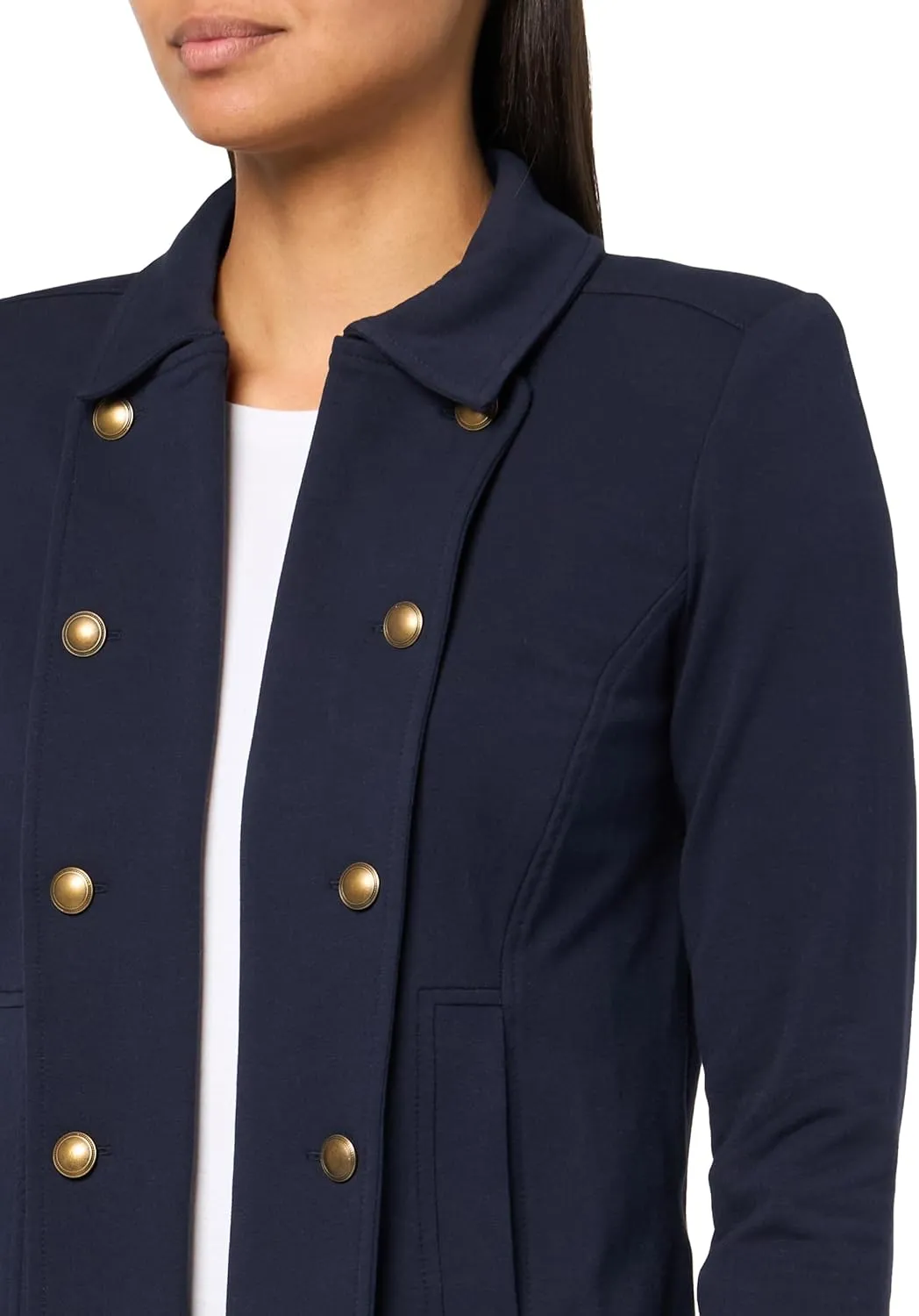 Nautica Women's Open Front Knit Captains Jacket