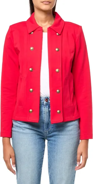 Nautica Women's Open Front Knit Captains Jacket