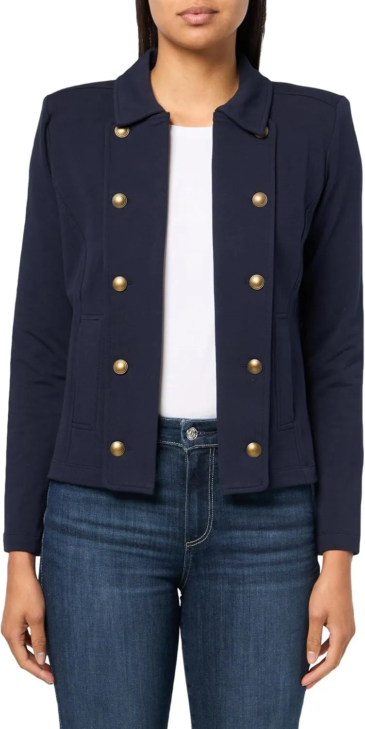 Nautica Women's Open Front Knit Captains Jacket