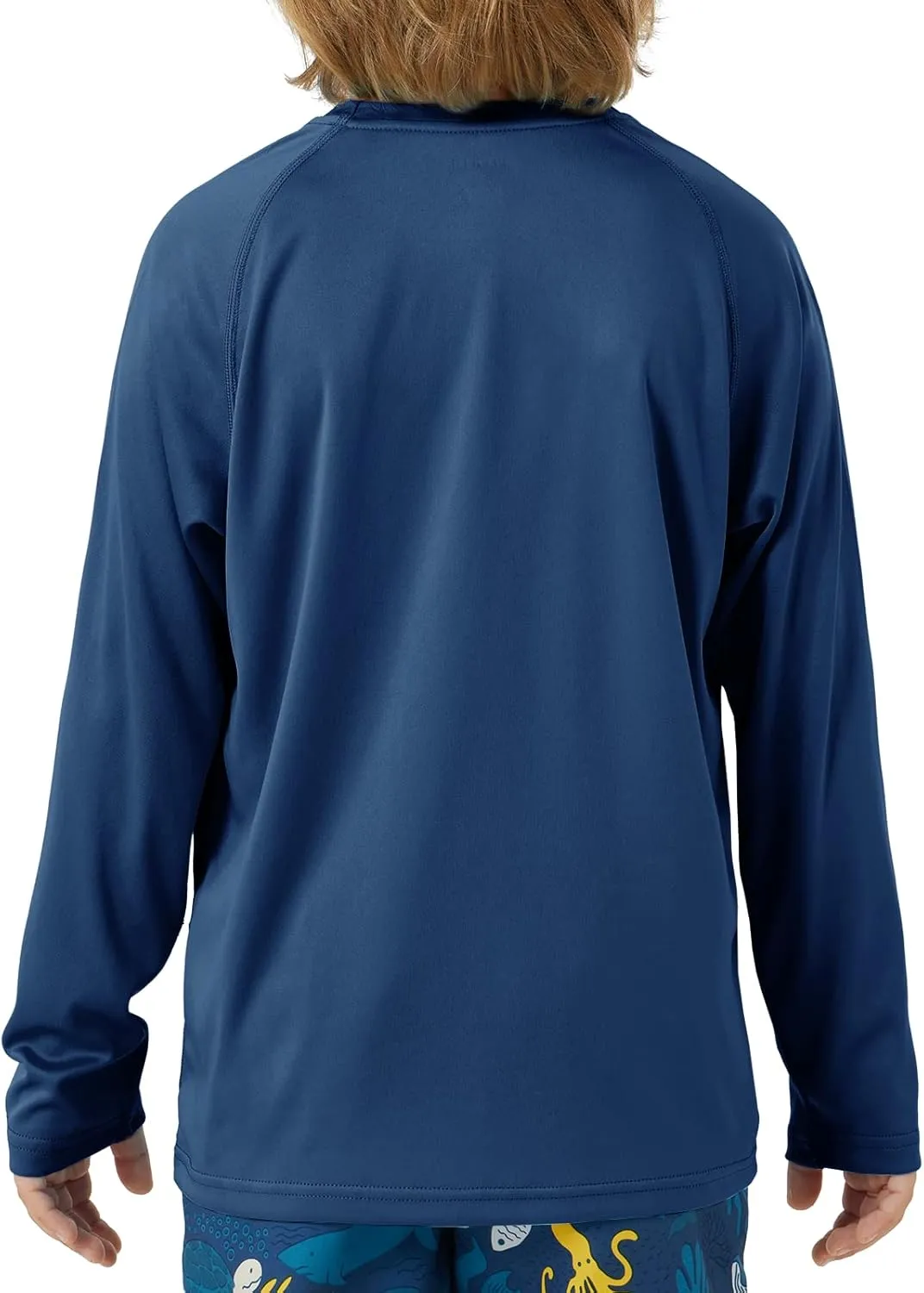 NAVISKIN Boy's UPF 50  Long Sleeve Shirts Rash Guard Swim Shirts Youth Lightweight Quick Dry Hiking Shirts