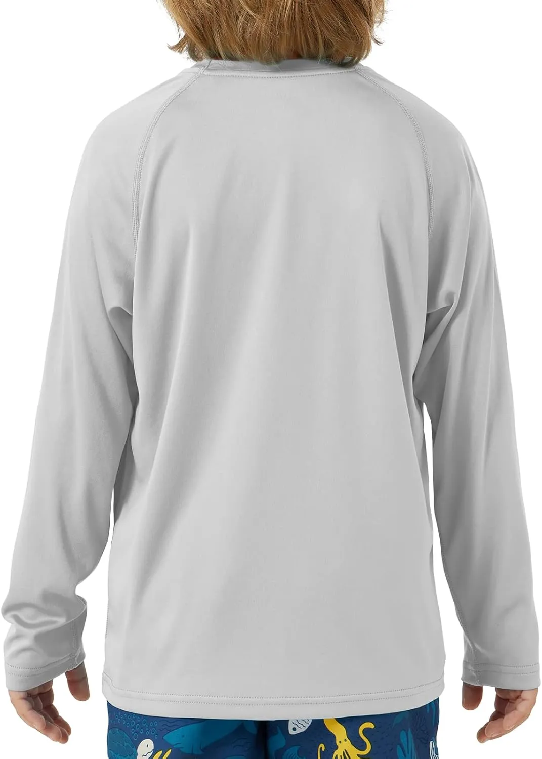 NAVISKIN Boy's UPF 50  Long Sleeve Shirts Rash Guard Swim Shirts Youth Lightweight Quick Dry Hiking Shirts