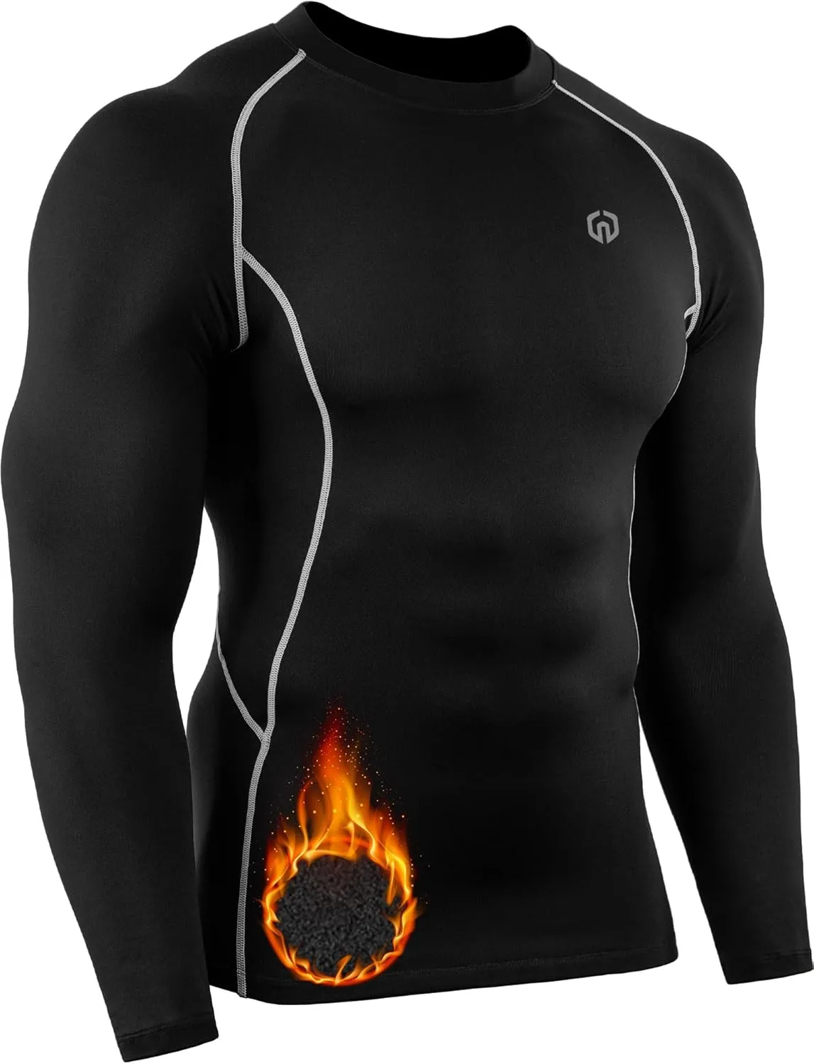 NELEUS Men's 3 Pack Dry Fit Long Sleeve Compression Shirts Workout Running Shirts
