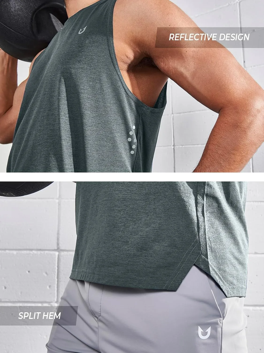 NORTHYARD Men's Workout Tank Tops Quick Dry Running Shirts Sleeveless Muscle Shirts Athletic Training Sports