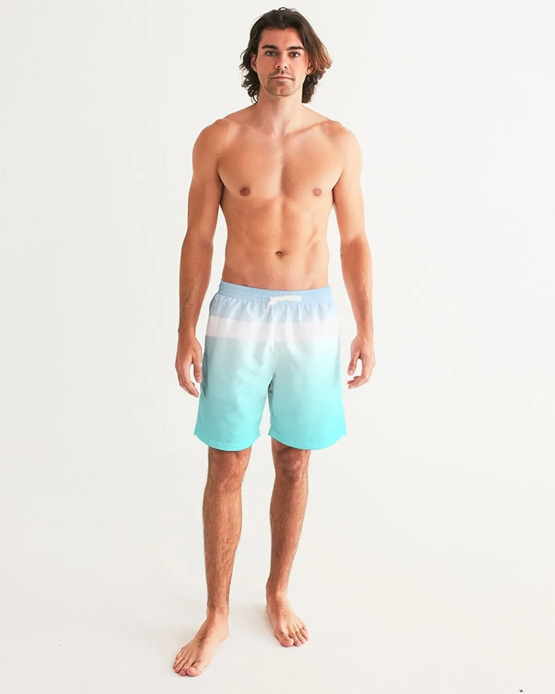 OCEAN BLUE OMBRE COUPLES MATCHING SWIMSUITS
