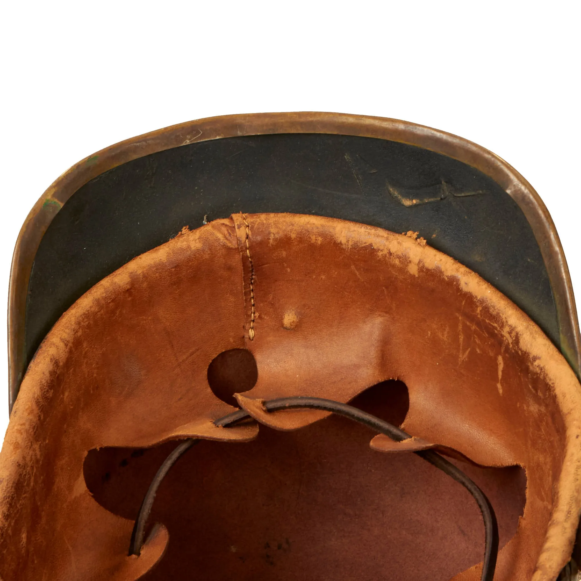 Original Imperial German Pre WWI Dornheim Fire Brigade Leather Pickelhaube Helmet