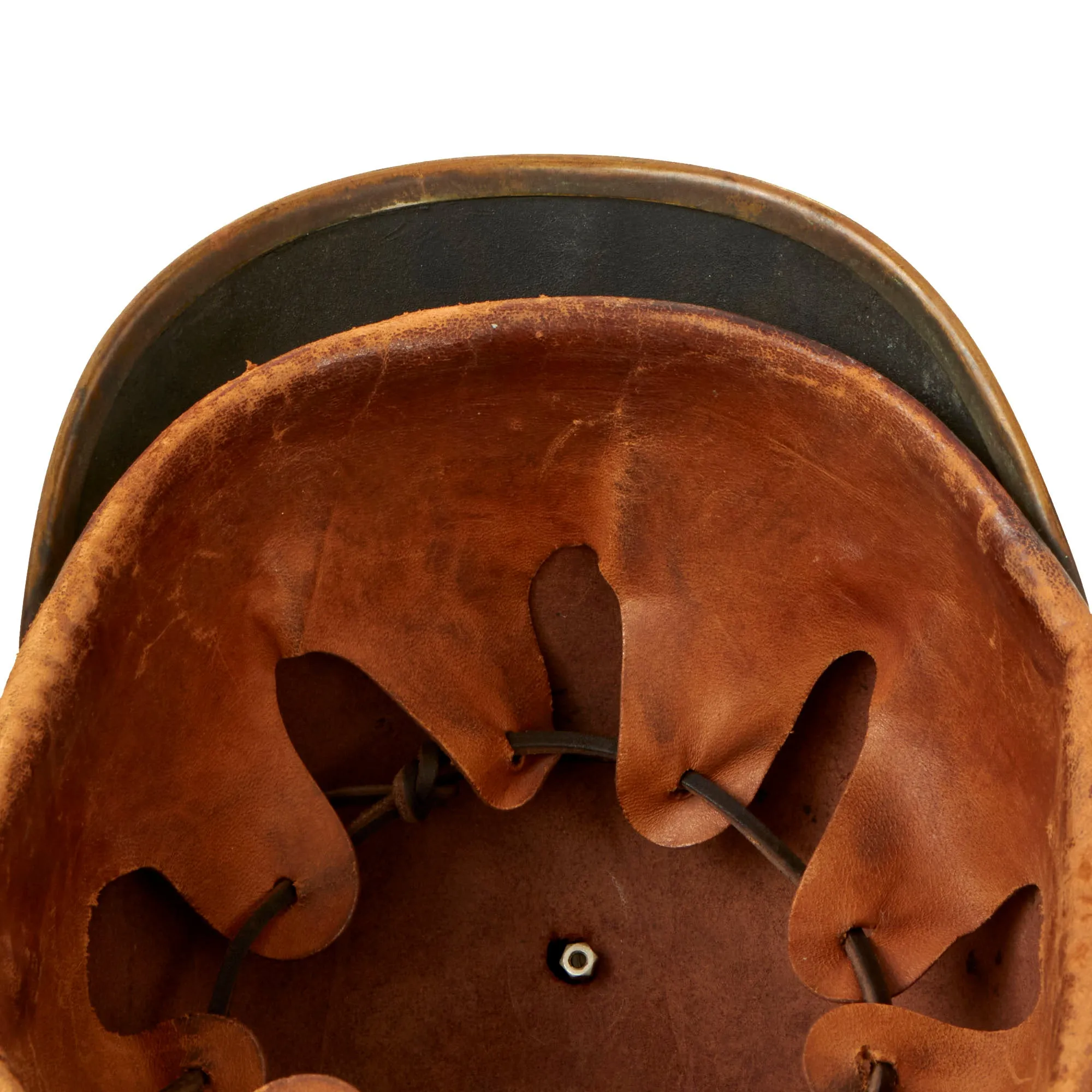 Original Imperial German Pre WWI Dornheim Fire Brigade Leather Pickelhaube Helmet