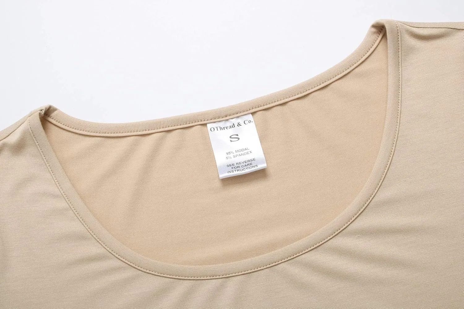 OThread & Co. Women's Short Sleeve T-Shirt Scoop Neck Basic Layer Stretchy Shirts