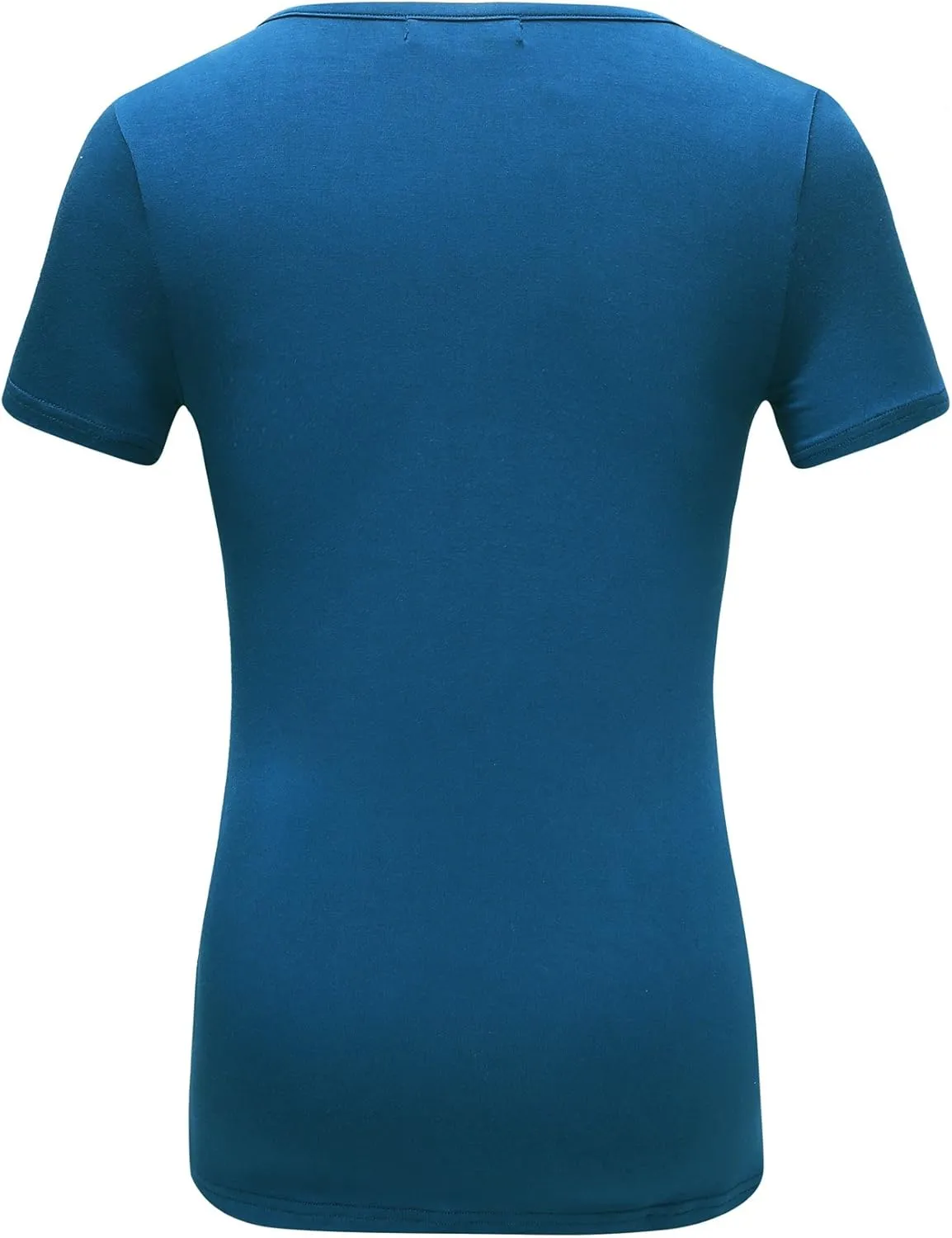 OThread & Co. Women's Short Sleeve T-Shirt Scoop Neck Basic Layer Stretchy Shirts