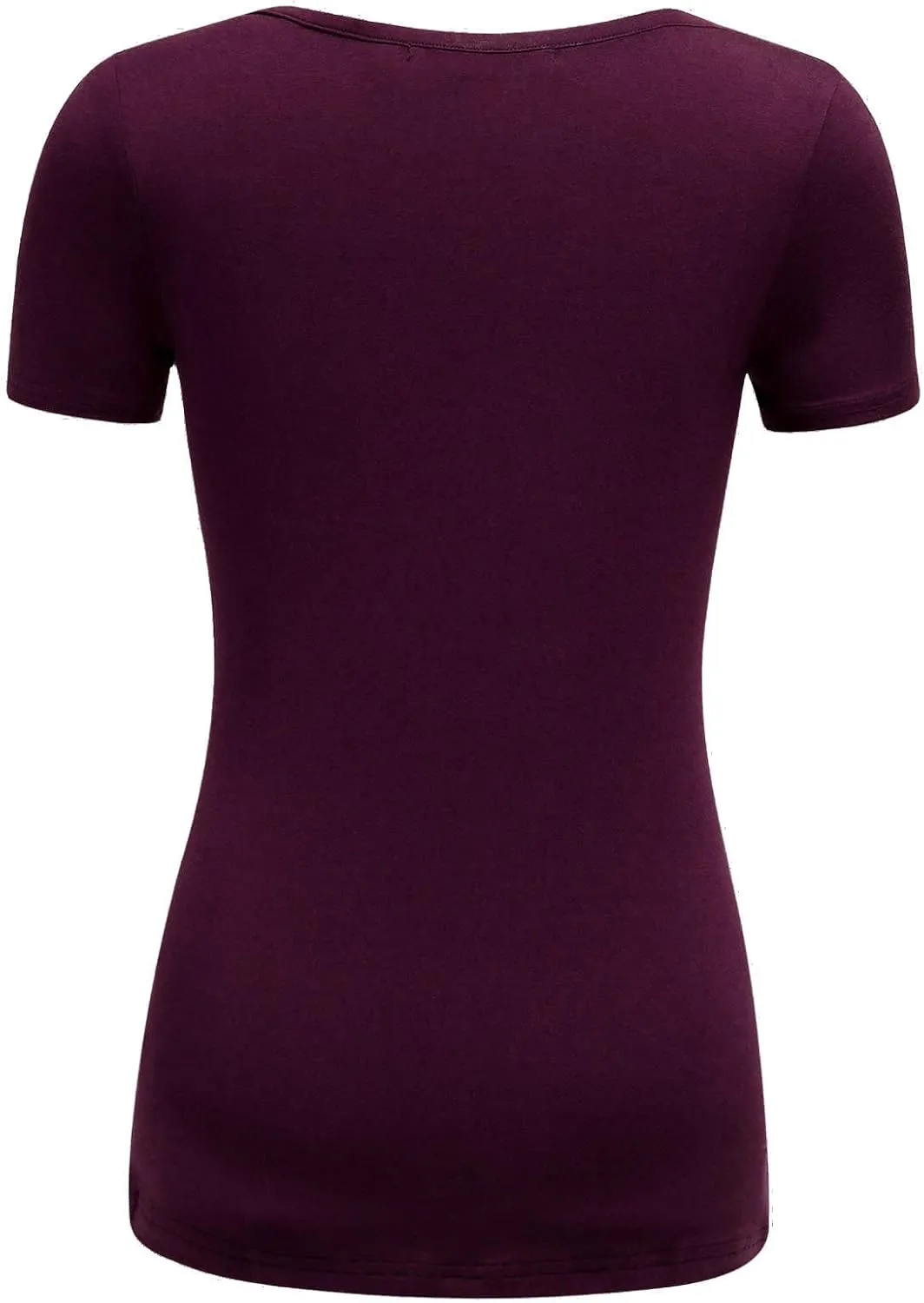 OThread & Co. Women's Short Sleeve T-Shirt Scoop Neck Basic Layer Stretchy Shirts