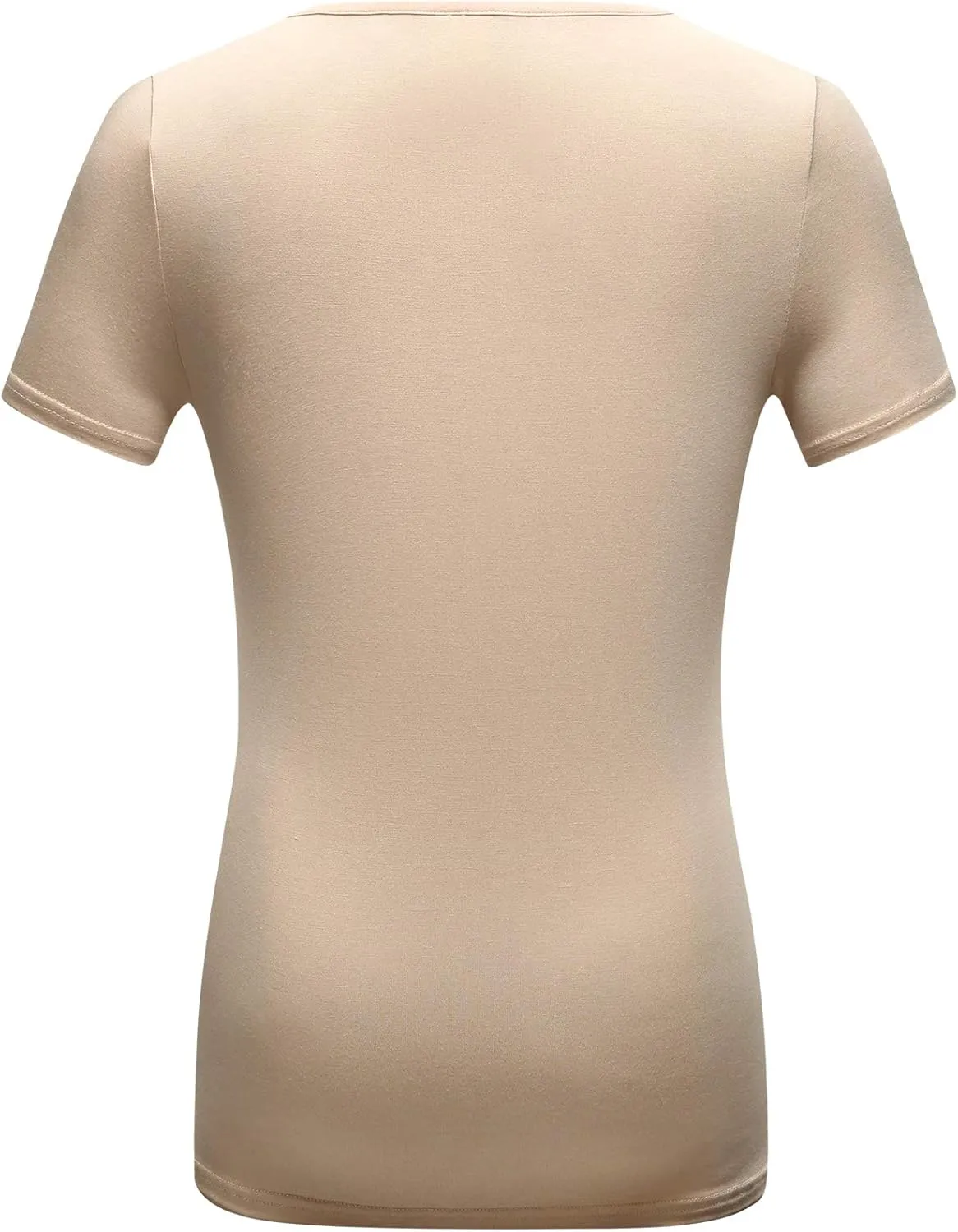 OThread & Co. Women's Short Sleeve T-Shirt Scoop Neck Basic Layer Stretchy Shirts