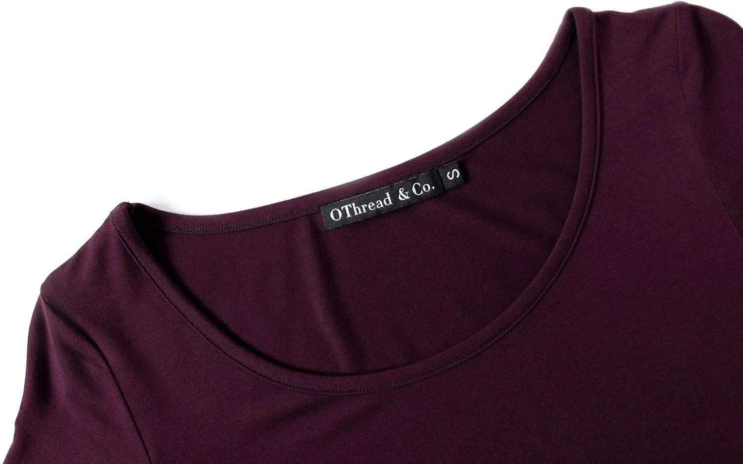 OThread & Co. Women's Short Sleeve T-Shirt Scoop Neck Basic Layer Stretchy Shirts